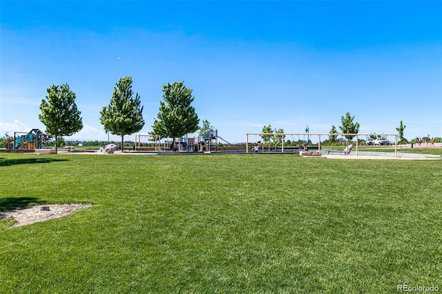 6849 E Lowry Blvd, Denver, CO 80230 - surrounding community featuring a lawn and volleyball court