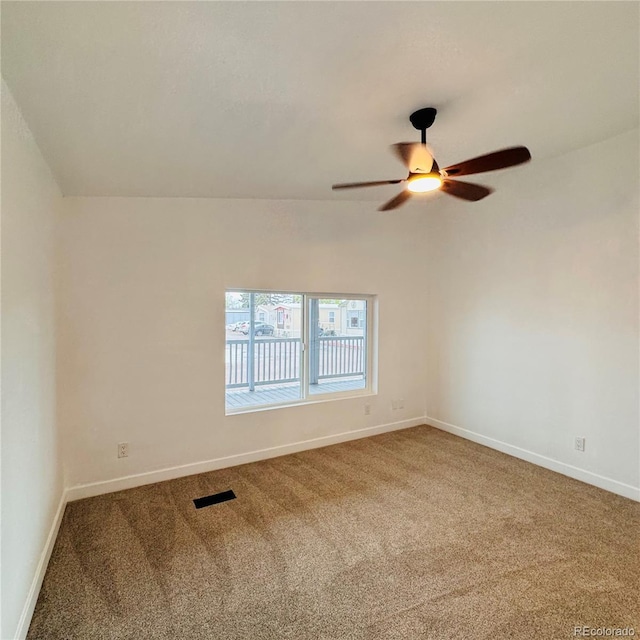 7200 E State Highway 14 Unit 27, Fort Collins, CO 80524 - carpeted empty room featuring baseboards and ceiling fan