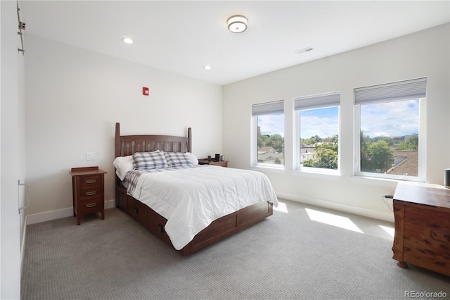 view of carpeted bedroom