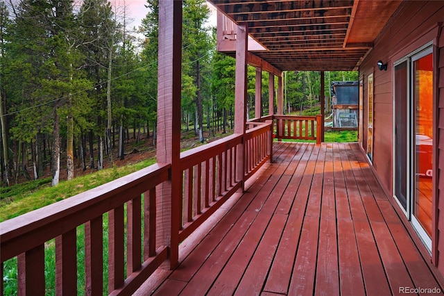 11163 Conifer Mountain Rd, Conifer, CO 80433 - view of wooden deck