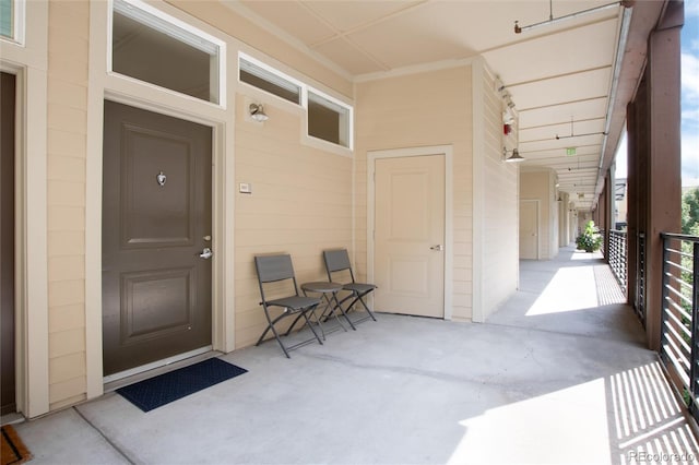 view of doorway to property