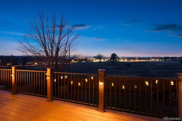 view of deck at dusk