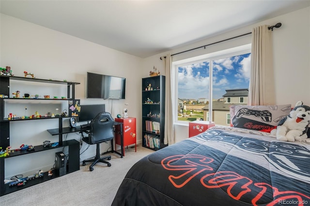 bedroom with carpet floors