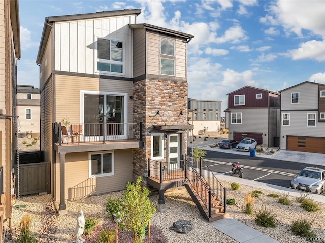 exterior space with a balcony