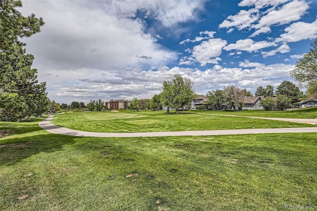 surrounding community with a yard