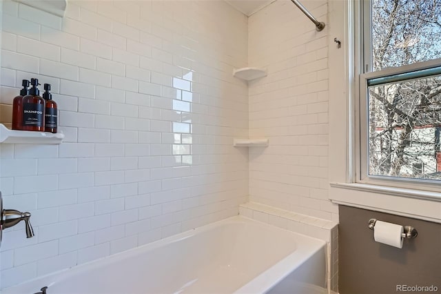 bathroom featuring shower / tub combination