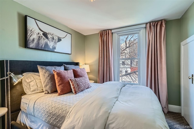 bedroom with baseboards