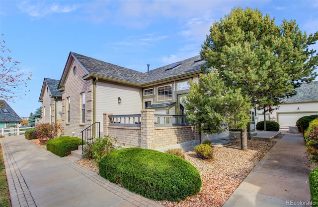 view of property exterior featuring a garage