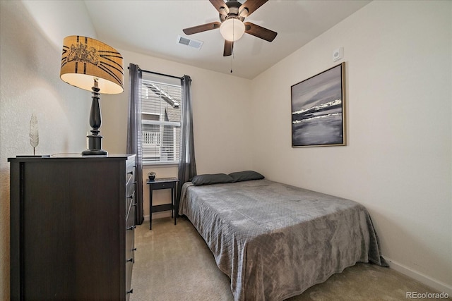 1841 S Dunkirk St Unit 207, Aurora, CO 80017 - bedroom with light colored carpet and ceiling fan