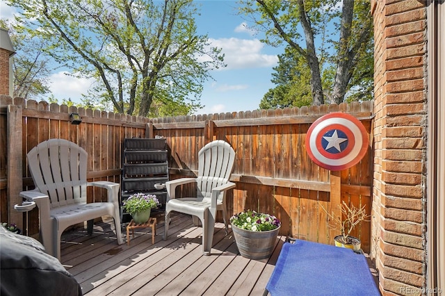 wooden deck with fence