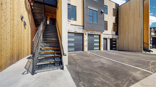 exterior space featuring an attached garage