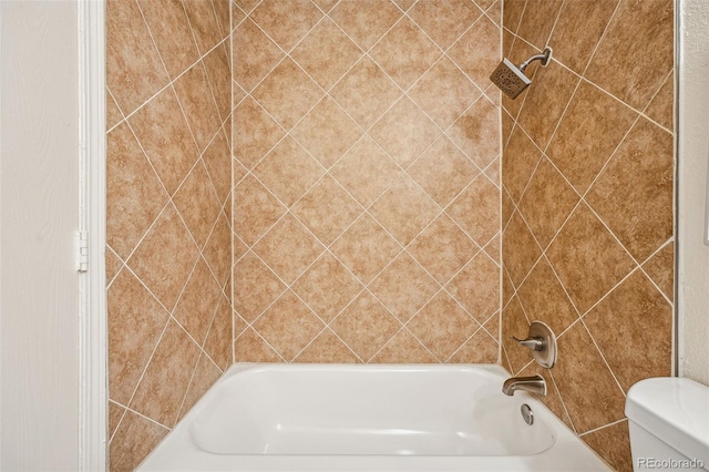 full bathroom featuring shower / bathing tub combination and toilet