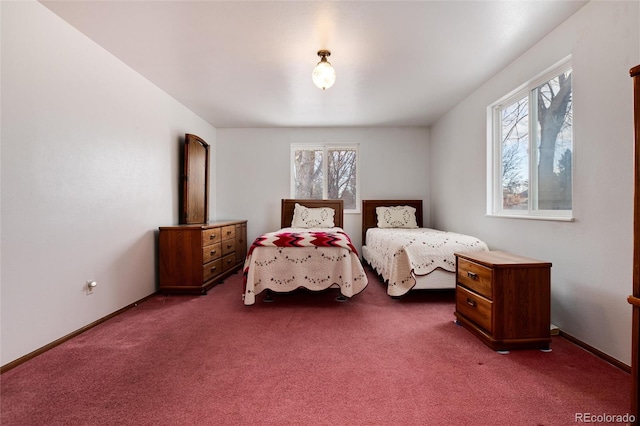 bedroom with carpet floors