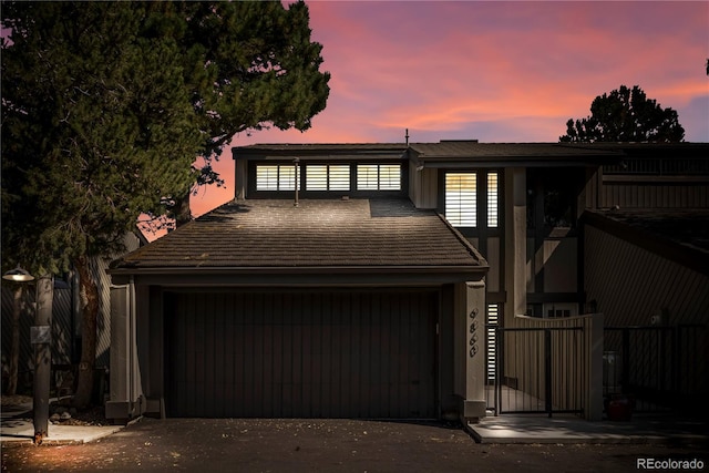 view of front of home featuring a garage