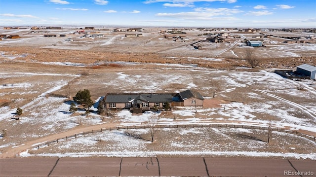 view of snowy aerial view