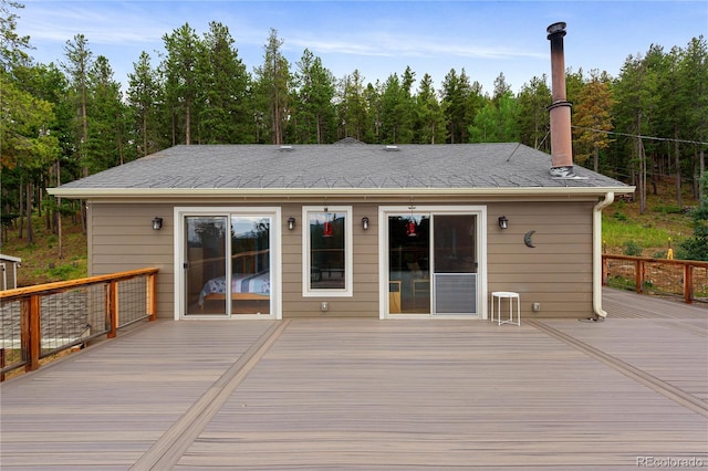 6773 Snowshoe Trl, Evergreen, CO 80439 - view of wooden terrace
