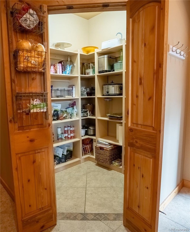 view of pantry