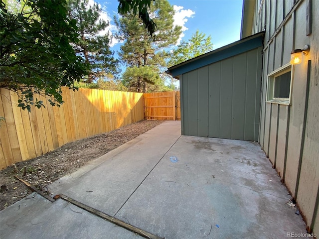 view of patio with a fenced backyard