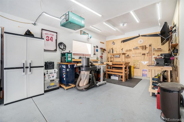 2137 Day Spring Dr, Windsor, CO 80550 - garage featuring a workshop area and a heating unit