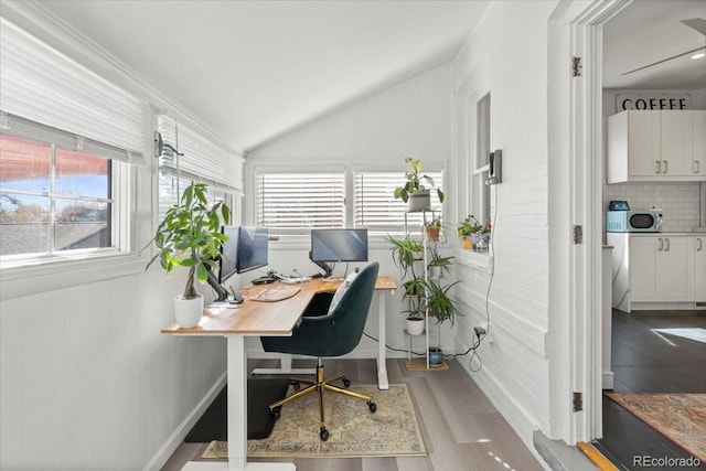 3384 W 29th Ave, Denver, CO 80211 - office space featuring lofted ceiling, healthy amount of natural light, and wood finished floors