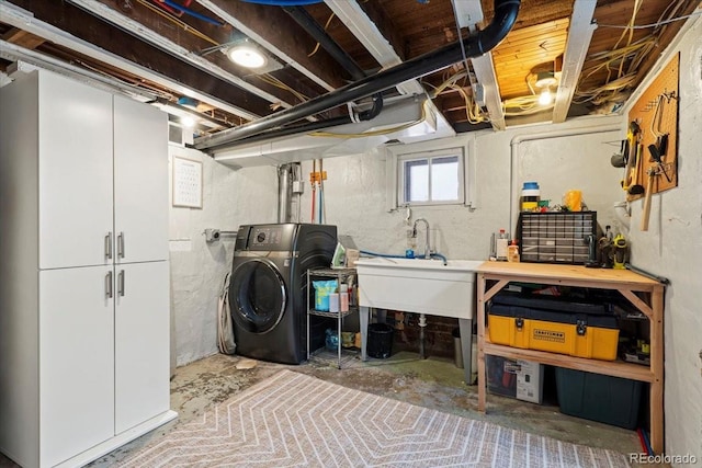 3384 W 29th Ave, Denver, CO 80211 - basement with washer / clothes dryer