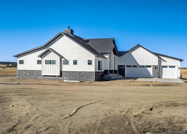 exterior space featuring a garage