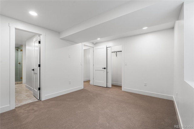 13416 W 22nd Pl, Golden, CO 80401 - below grade area with carpet floors, recessed lighting, and baseboards