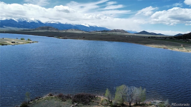 water view with mountains