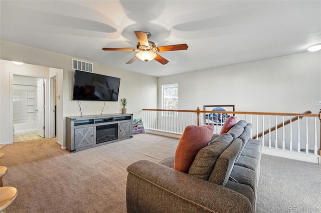 4705 Andes St, Denver, CO 80249 - carpeted living area with ceiling fan