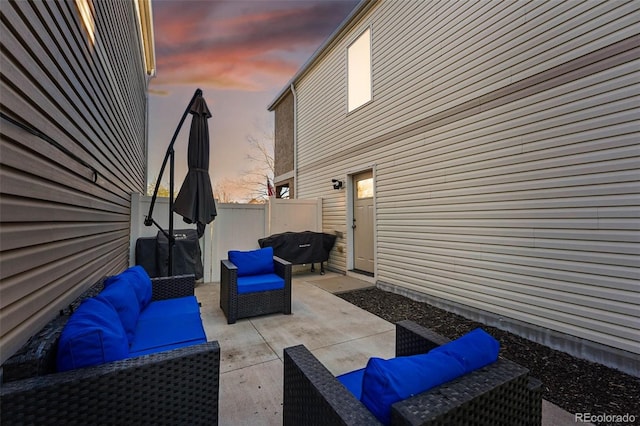 4705 Andes St, Denver, CO 80249 - view of patio / terrace with outdoor lounge area and fence