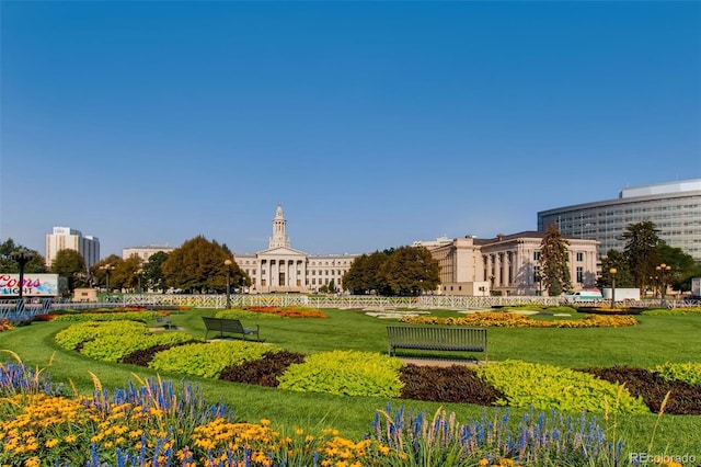 surrounding community featuring a lawn