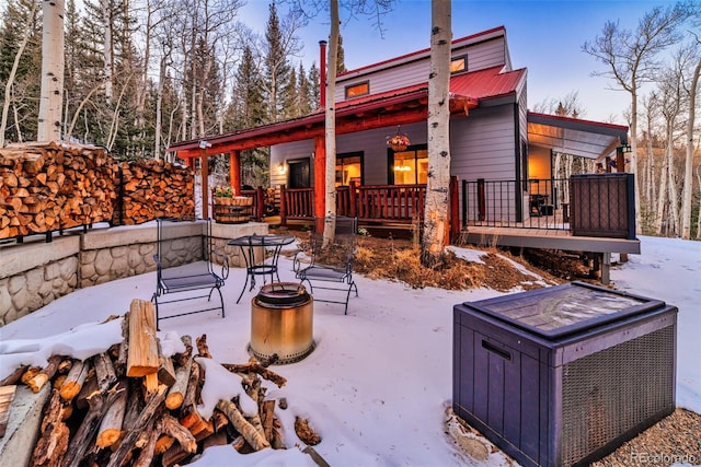 2150 Michigan Hill Rd, Jefferson, CO 80456 - back of property with a patio area