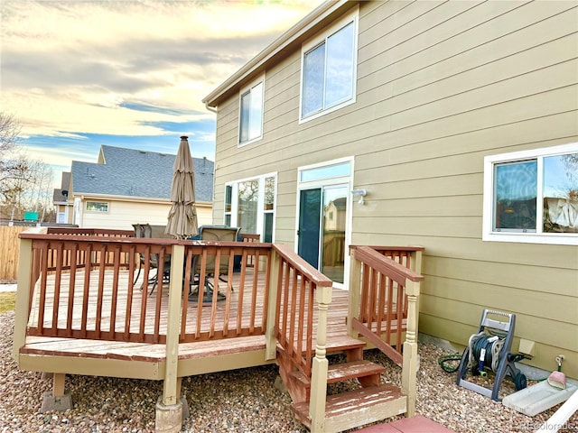 wooden deck with fence