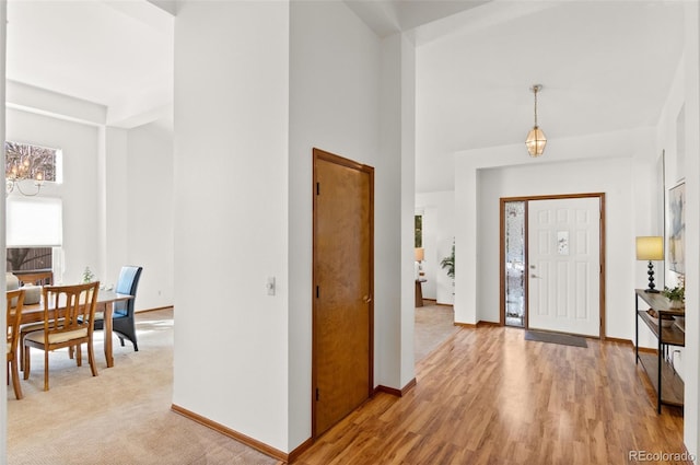 entrance foyer with a towering ceiling