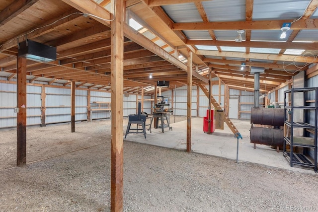 view of horse barn featuring heating fuel