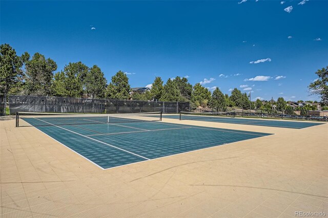 24487 E Frost Dr, Aurora, CO 80016 - view of tennis court with community basketball court