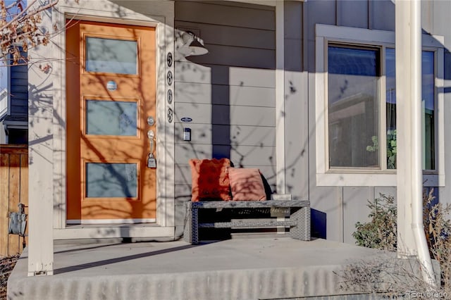 view of doorway to property