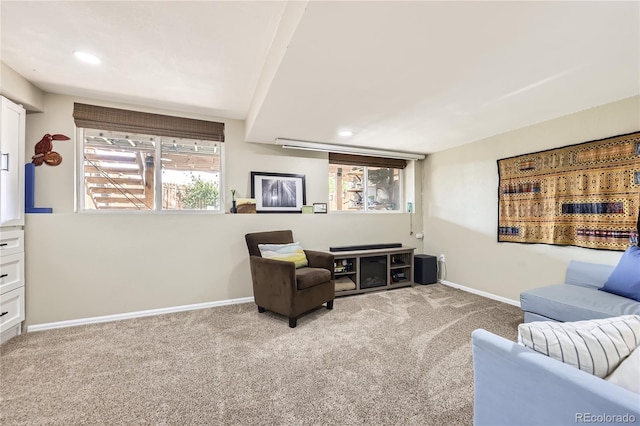 1974 E 102nd Cir, Thornton, CO 80229 - carpeted living area featuring baseboards and recessed lighting