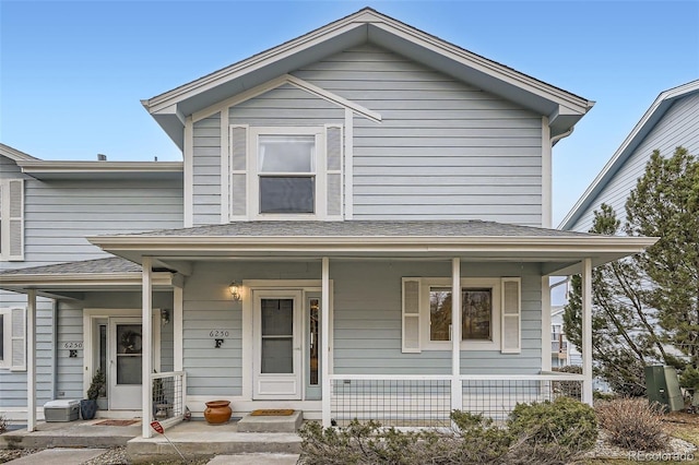 view of front of home with covered porch