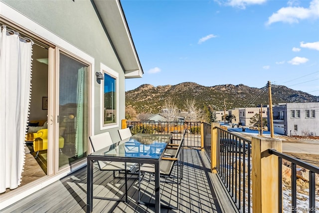 485 E Arkansas St, Buena Vista, CO 81211 - balcony with a mountain view and outdoor dining space