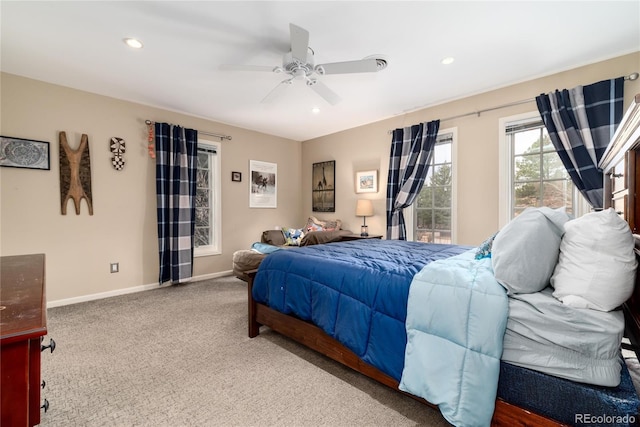 4 Cherry Hills Farm Dr, Cherry Hills Village, CO 80113 - carpeted bedroom with baseboards, recessed lighting, and a ceiling fan