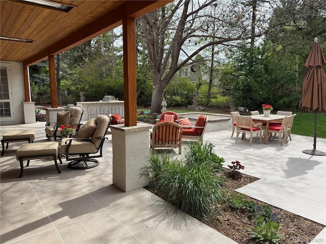 4 Cherry Hills Farm Dr, Cherry Hills Village, CO 80113 - view of patio / terrace featuring outdoor dining area and exterior kitchen