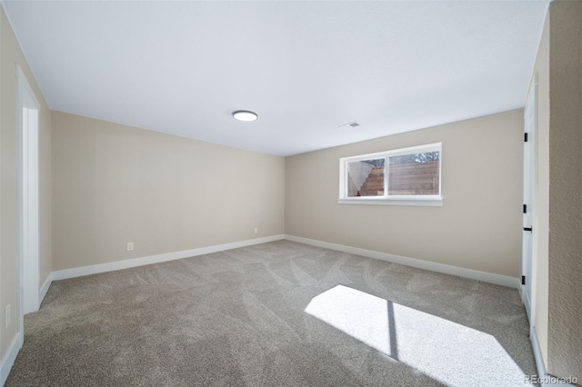 view of carpeted spare room