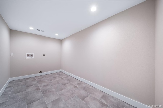 laundry room featuring washer hookup and hookup for an electric dryer