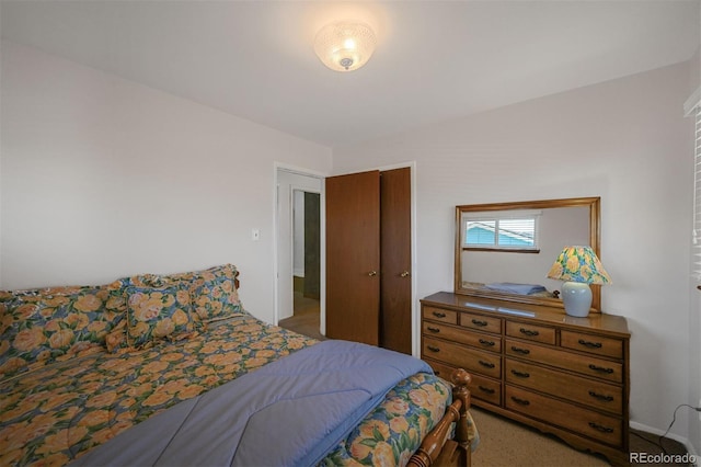 bedroom featuring a closet