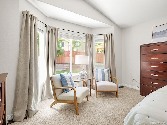 9464 E Aspen Hill Pl, Lone Tree, CO 80124 - bedroom with light carpet and vaulted ceiling