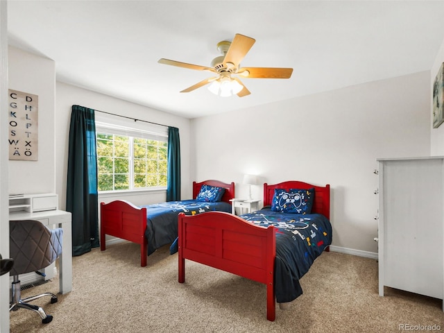9464 E Aspen Hill Pl, Lone Tree, CO 80124 - bedroom featuring carpet and a ceiling fan