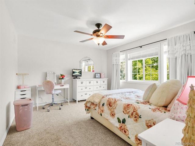 9464 E Aspen Hill Pl, Lone Tree, CO 80124 - carpeted bedroom featuring ceiling fan and baseboards