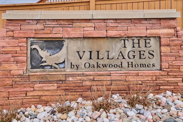 view of community sign