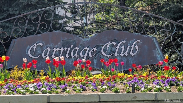 view of community sign